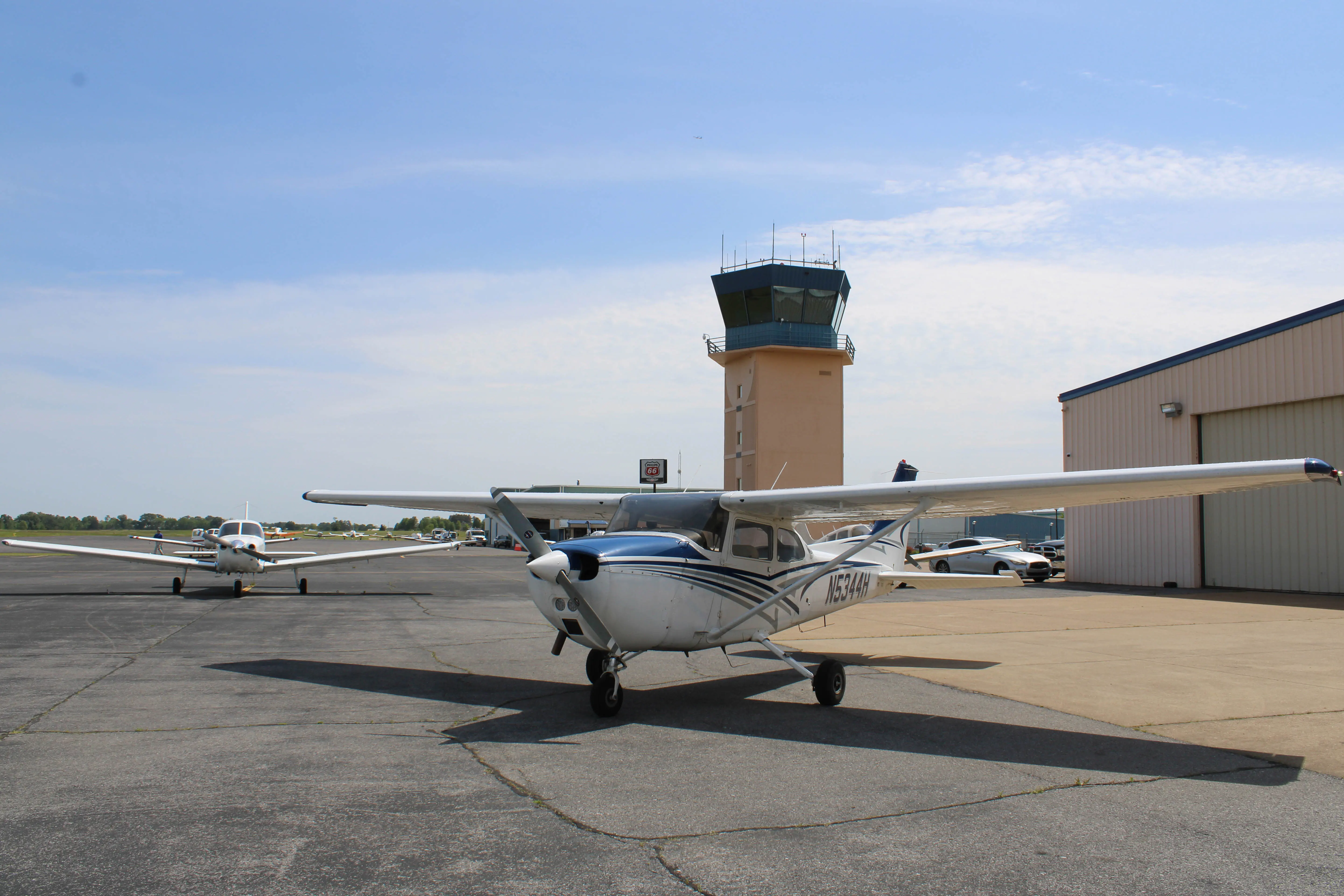 Cessna 172 aircraft parked at Magnolia Aviation Academy