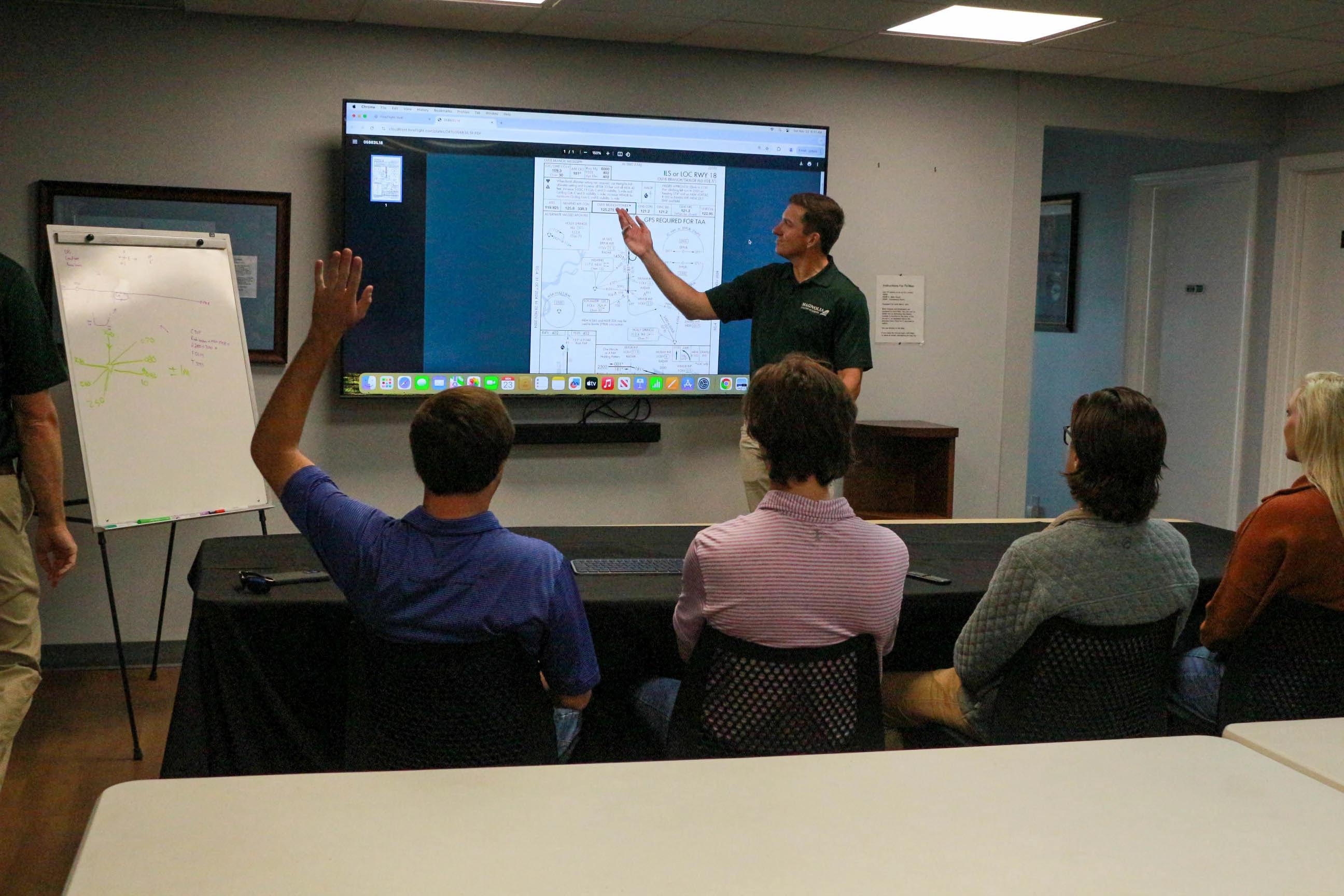 Magnolia Aviation Academy instructor working with a student