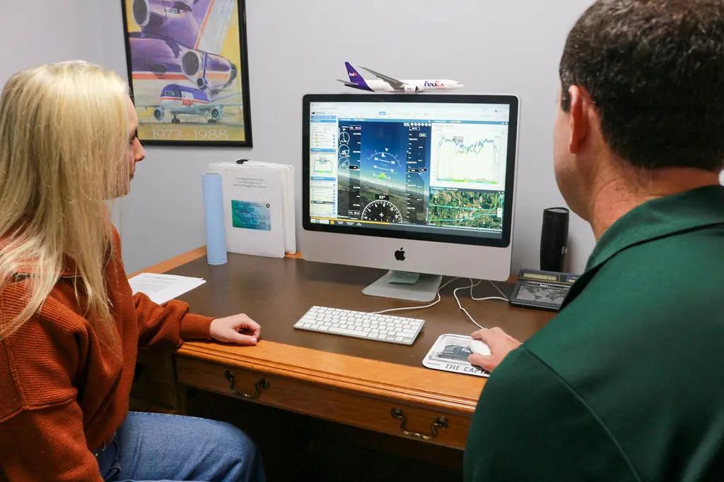 Magnolia Aviation Academy students preparing for flight training