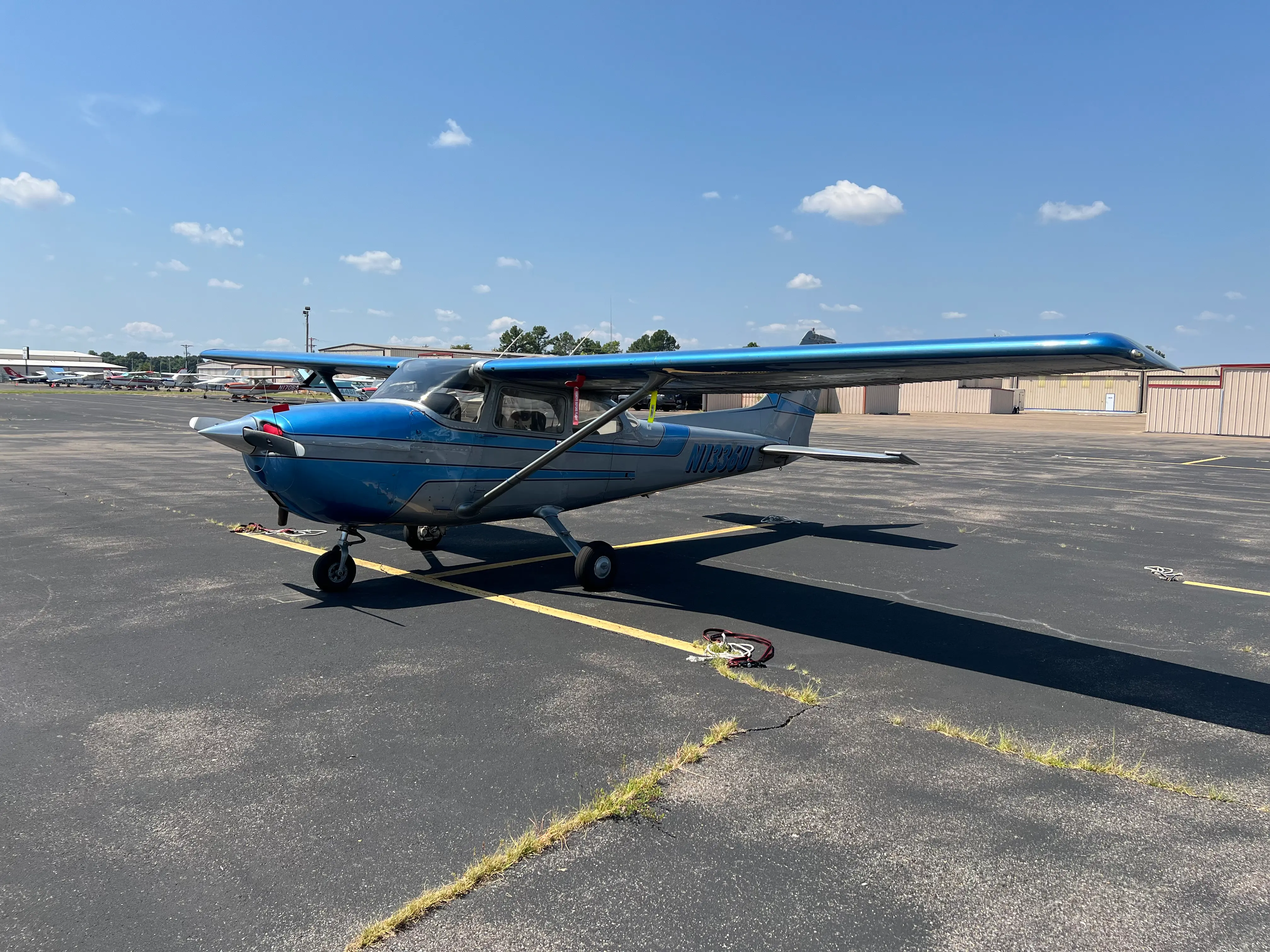 Cessna 172 Skyhawk on the ramp for flight training
